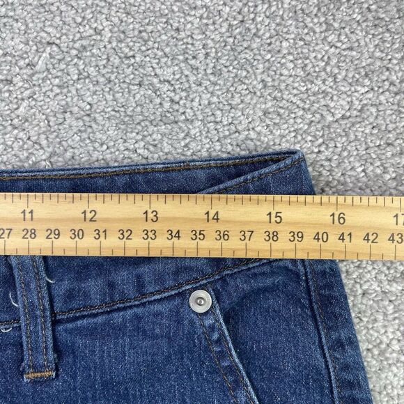 Banana Republic Jeans Women’s 29 Blue Straight Fit Wide Leg High Rise Dark Wash - Picture 8 of 12